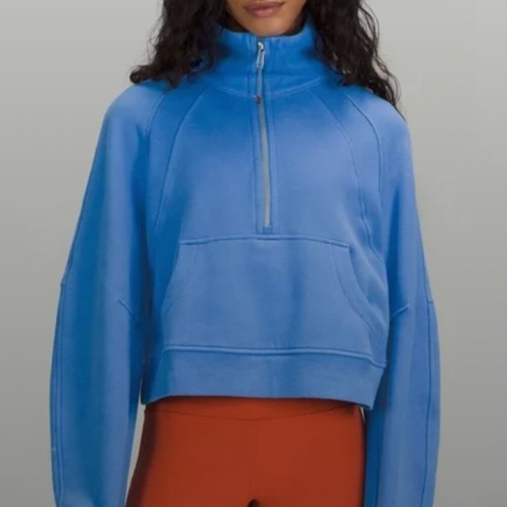 Scuba Oversized Funnel Neck Half Zip Blue Nile XL/XXL